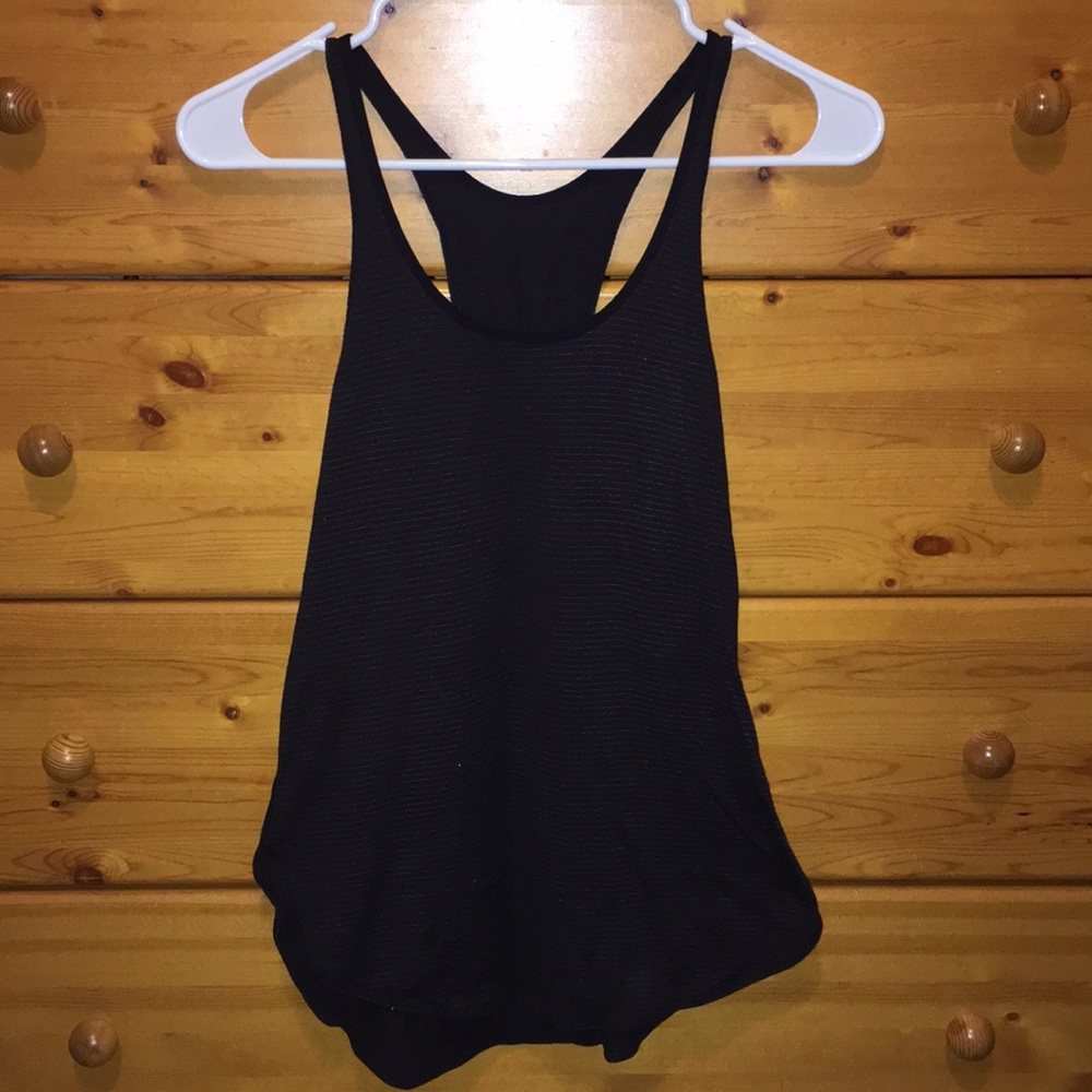 Lululemon Black Subtly Striped Tank